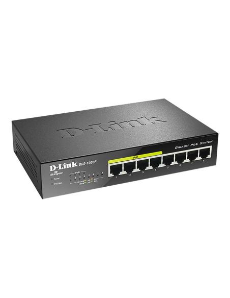 SWITCH D-LINK DGS-1008P 10/100/1000 8 PUERTOS POE