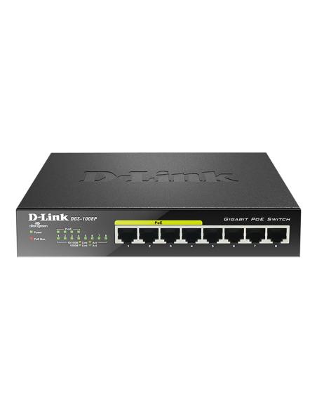 SWITCH D-LINK DGS-1008P 10/100/1000 8 PUERTOS POE
