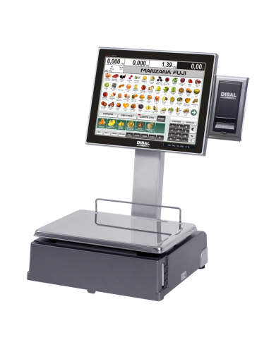 BASCULA PC DIBAL CS-1157 W + MONITOR 15 +...
