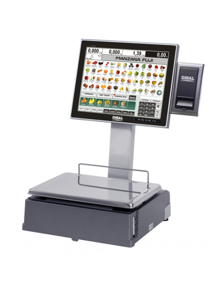 BASCULA PC DIBAL CS-1157 W + MONITOR 15 + IMPRESORAS + VISOR 7 