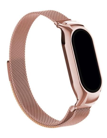 CORREA COOL PARA XIAOMI MI BAND 8 METAL ROSE GOLD