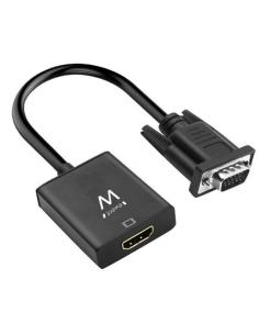 CONVERSOR EWENT VGA MACHO A HDMI HEMBRA 1080 CON AUDIO