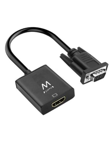 CONVERSOR EWENT VGA MACHO A HDMI HEMBRA 1080...
