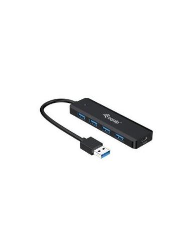 HUB EQUIP USB / USB-C 4 PUERTOS USB 3.2 BLACK