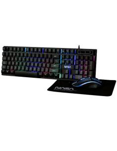 TECLADO + MOUSE + ALFOMBRILLA NASA PEGASUS RETROILUMINADO...