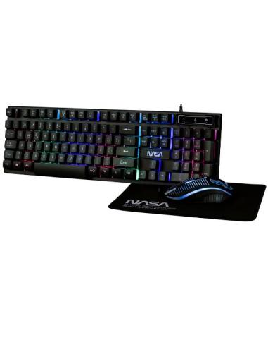 TECLADO + MOUSE + ALFOMBRILLA NASA PEGASUS...