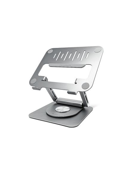 SOPORTE ELEVADOR PORTATIL ADAM STAND PRO SILVER + PUERTO REPLICADOR 6 EN 1