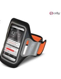 BRAZALETE DEPORTIVO CELLY AIRBAND XXL 4.7 - 5 BLACK/ORANGE