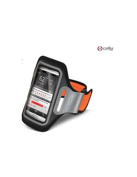 BRAZALETE DEPORTIVO CELLY AIRBAND XXL 4.7 - 5 BLACK/ORANGE