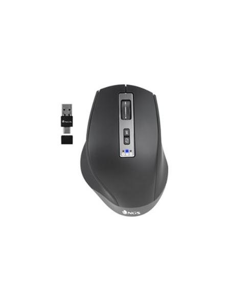 MOUSE NGS WIRELESS BLUETOOTH BLUR-RB USB / USB-C BLACK