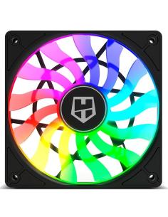 VENTILADOR 12CM 120X120X25MM NOX SLIM FAN BLACK RGB