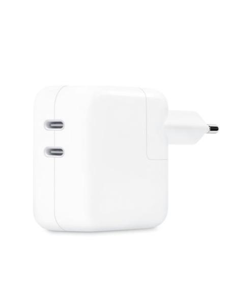 CARGADOR USB-C APPLE 35W 2XUSB-C WHITE