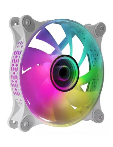 VENTILADOR 12CM 120X120X25MM MARS GAMING MF-3D ARGB WHITE