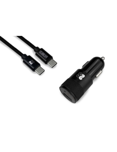 CARGADOR USB SUBBLIM 20W 3A USB + USB-C BLACK PARA COCHE... 2