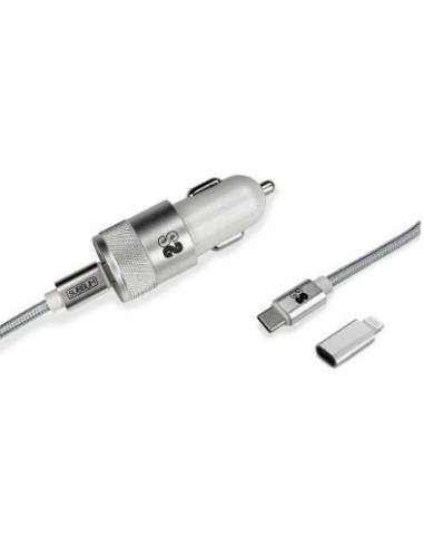 CARGADOR USB SUBBLIM 20W 3A USB + USB-C SILVER...