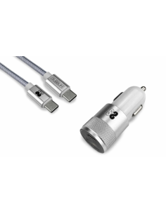 CARGADOR USB SUBBLIM 20W 3A USB + USB-C SILVER PARA COCHE... 2