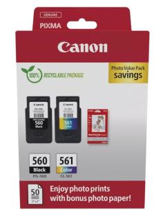 CARTUCHO CANON PG-560 / CL-561 MULTIPACK + PAPEL 50H...
