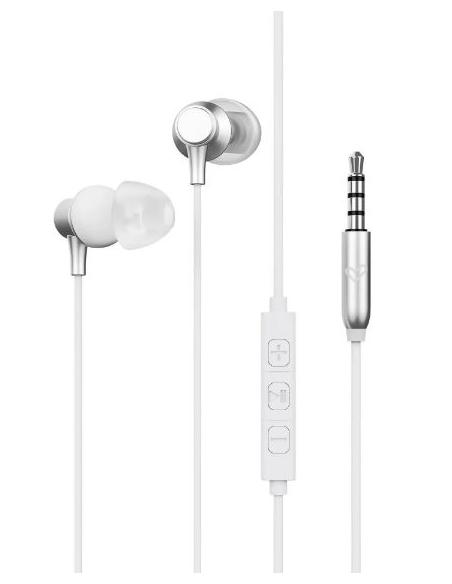 AURICULAR IN-EAR + MIC ENERGY METALLIZED JACK WHITE