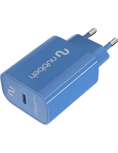CARGADOR USB-C NUBBEH 25W 3A PD 3.0 BLUE PARA CASA