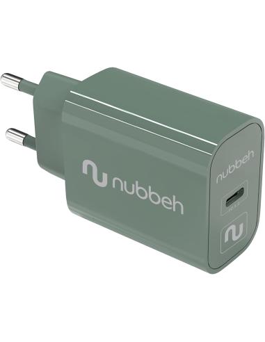 CARGADOR USB-C NUBBEH 25W 3A PD 3.0 GREEN PARA...