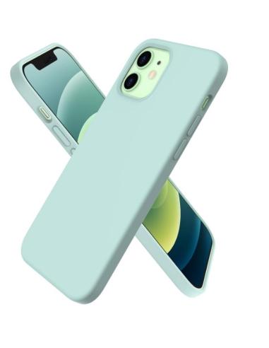 FUNDA MOVIL BACK COVER HT SILICONA GREEN IPHONE 12