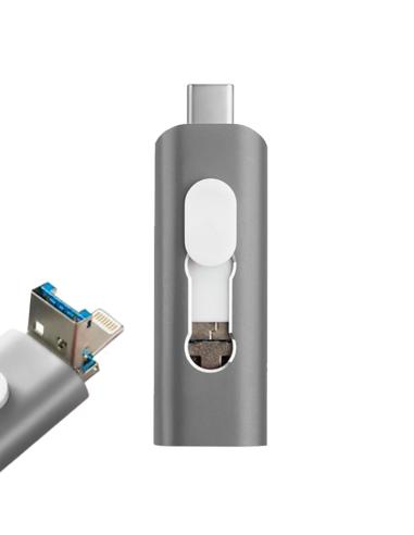 MEMORIA USB-C / LIGHTNING / USB 64GB COOL SILVER