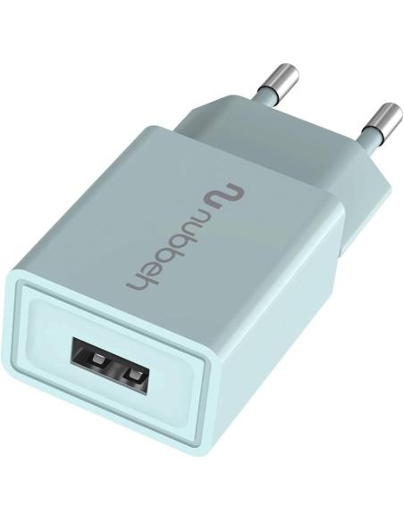 CARGADOR USB NUBBEH 10W 2A TURQUOISE PARA CASA