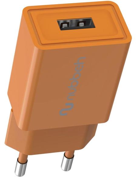 CARGADOR USB NUBBEH 10W 2A ORANGE PARA CASA