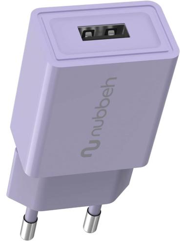 CARGADOR USB NUBBEH 10W 2A LILAC PARA CASA