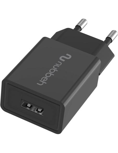 CARGADOR USB NUBBEH 10W 2A BLACK PARA CASA