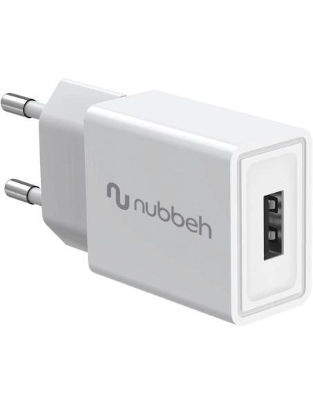 CARGADOR USB NUBBEH 10W 2A WHITE PARA CASA