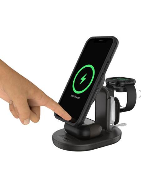 BASE DE CARGA OTTERBOX 3 EN 1 7.5W MAGSAFE BLACK