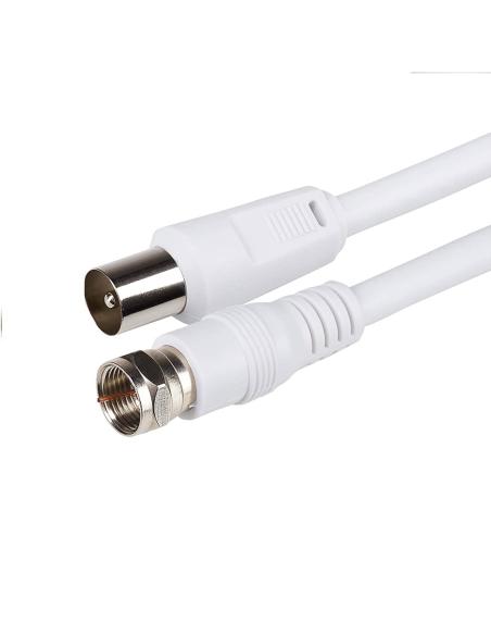 CABLE KABLEX ANTENA TV MACHO / CONECTOR F MACHO 5M