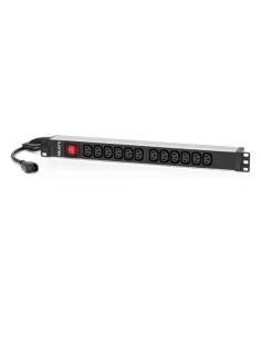 REGLETA SALICRU SPS PDU 12 TOMAS C13 19 BLACK + INTERRUPTOR
