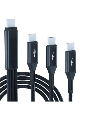 CABLE KABLEX USB-C MACHO / 3XUSB-C MACHO 1.2M...