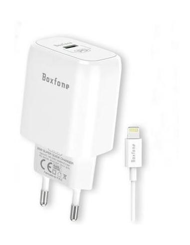 CARGADOR USB-C BOXFONE 20W WHITE + CABLE USB-C...