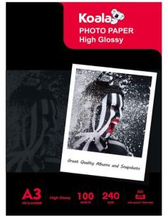 PAPEL KOALA FOTOGRAFICO GLOSSY A3 100H