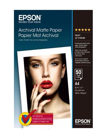 PAPEL EPSON PREMIUM MATTE FOTO A4 ARCHIVAL 50H
