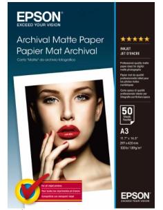 PAPEL EPSON PREMIUM MATTE FOTO A3 ARCHIVAL LARGA DURACION...