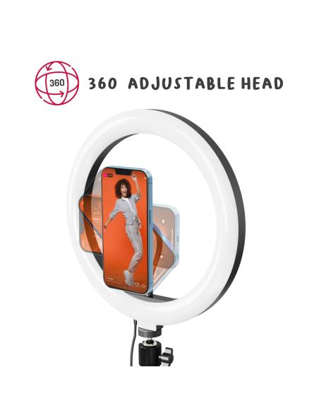 SOPORTE CELLY SMARTPHONE TRIPODE CLICKGHOSTUSB CON ANILLO LUZ LED