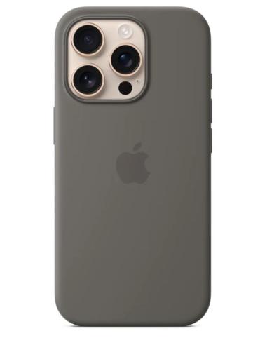 FUNDA IPHONE 16 PRO APPLE SILICONA STONE GRAY...