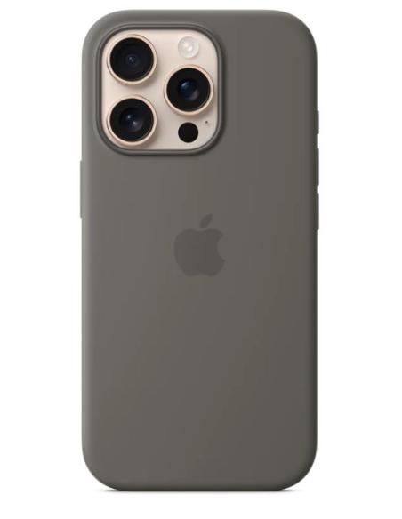FUNDA IPHONE 16 PRO APPLE SILICONA STONE GRAY MAGSAFE