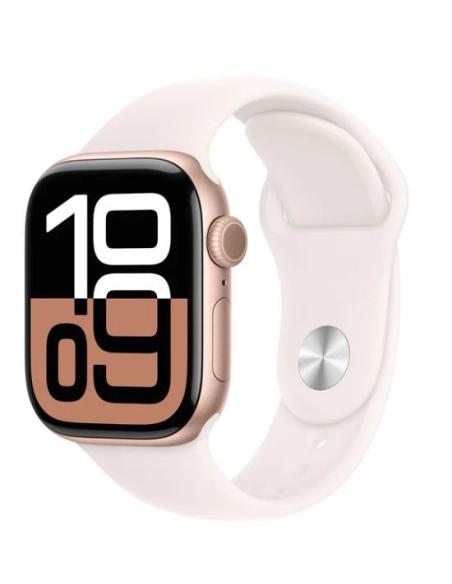 APPLE WATCH SERIES 10 GPS 42MM ROSE GOLD ALUMINIUM + CORREA LIGHT BLUSH SPORT BAND S/M