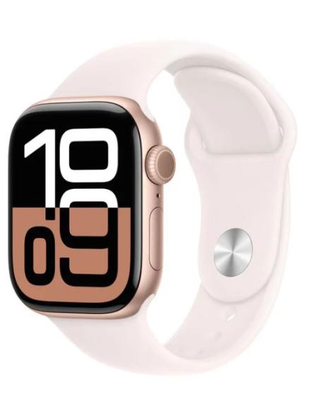 APPLE WATCH SERIES 10 GPS 42MM ROSE GOLD ALUMINIUM + CORREA LIGHT BLUSH SPORT BAND M/L