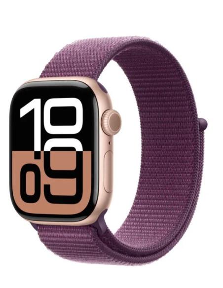 APPLE WATCH SERIES 10 GPS 42MM ROSE GOLD ALUMINIUM + CORREA PLUM SPORT LOOP