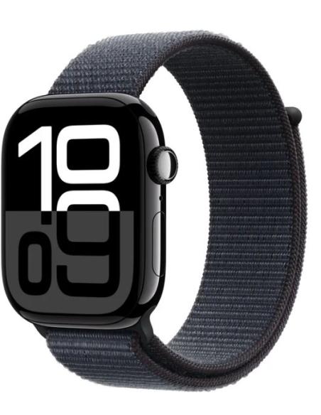 APPLE WATCH SERIES 10 GPS 46MM JET BLACK ALUMINIUM + CORREA INK SPORT LOOP