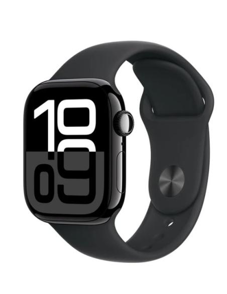 APPLE WATCH SERIES 10 GPS + CELL 42MM JET BLACK ALUMINIUM + CORREA BLACK SPORT BAND M/L