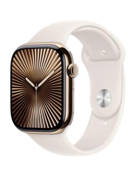 APPLE WATCH SERIES 10 GPS + CELL 46MM GOLD TITANIUM + CORREA STARLIGHT SPORT BAND S/M