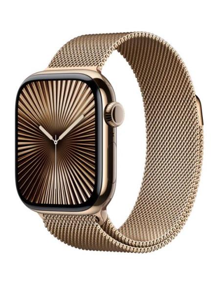 APPLE WATCH SERIES 10 GPS + CELL 42MM GOLD TITANIUM + CORREA GOLD MILANESE LOOP