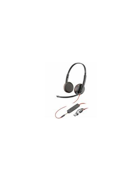 AURICULAR + MIC POLY BLACKWIRE 3225 ANC BLACK USB / USB-C